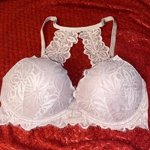VS PINK Gray Date Racerback Bra
